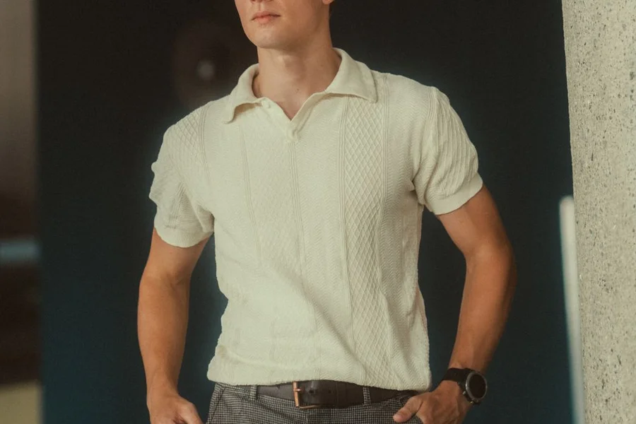Polo with Dress Pants: Smart Casual Style Guide Man wearing smart casual polo shirt with trousers