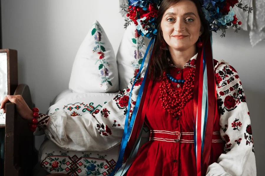 Mazowsze US Tour: Dates, Performers & Polish Folk Spectacle Detailed close up of handcrafted colorful folk embroidery and fabric ribbons